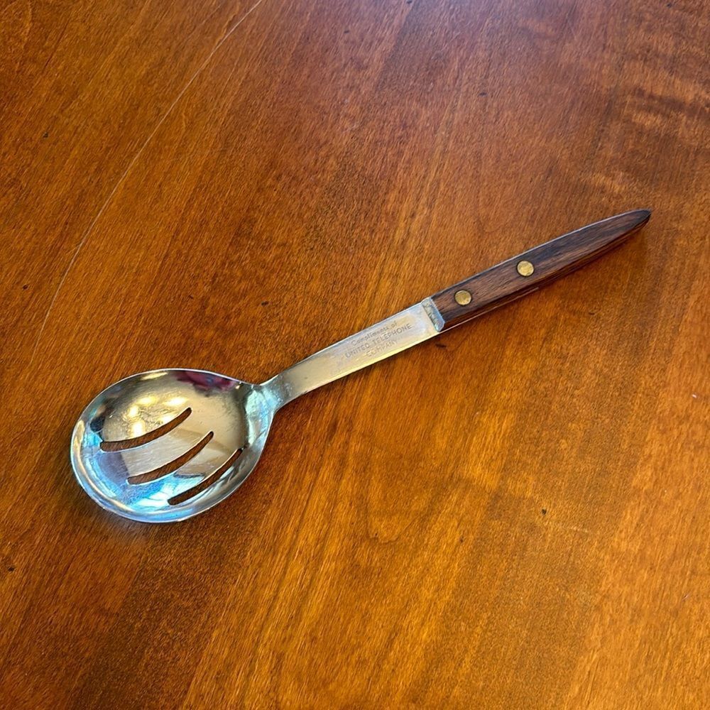 Vintage Japan Slotted Stainless Spoon